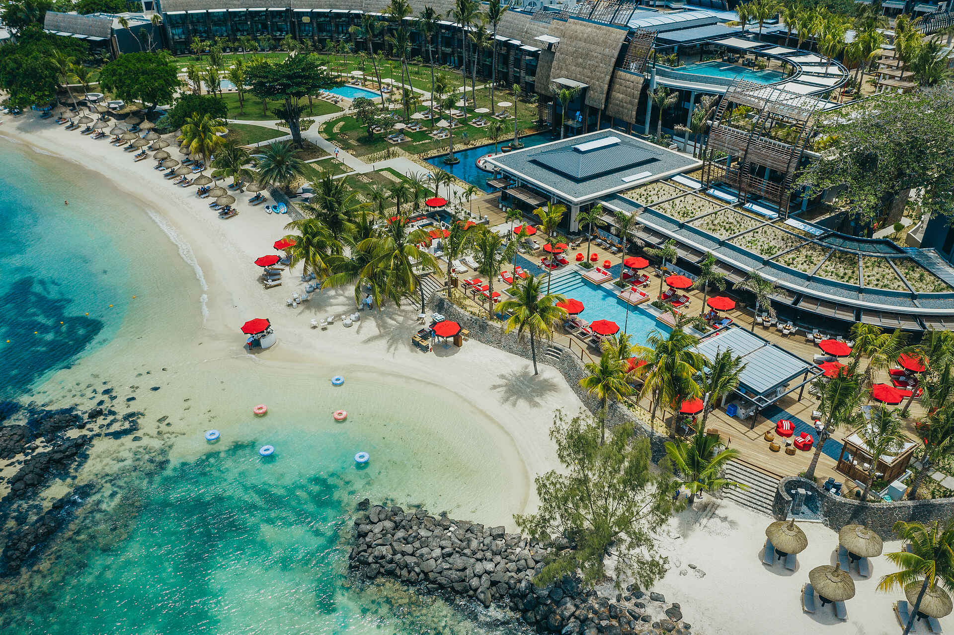 Grand Baie resort and lagoon in Mauritius