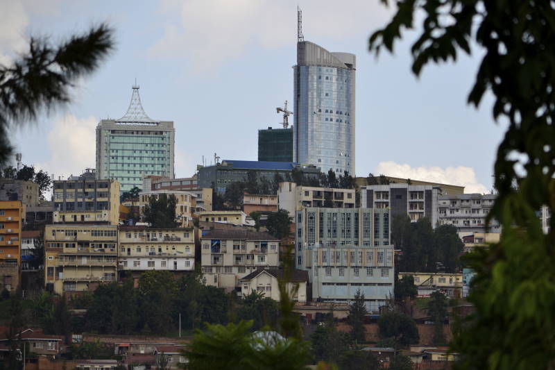 Kigali skyline and hillside cityscape