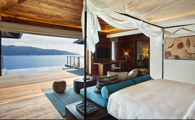 Private pool villa at Six Senses Zil Pasyon on Félicité Island, Seychelles