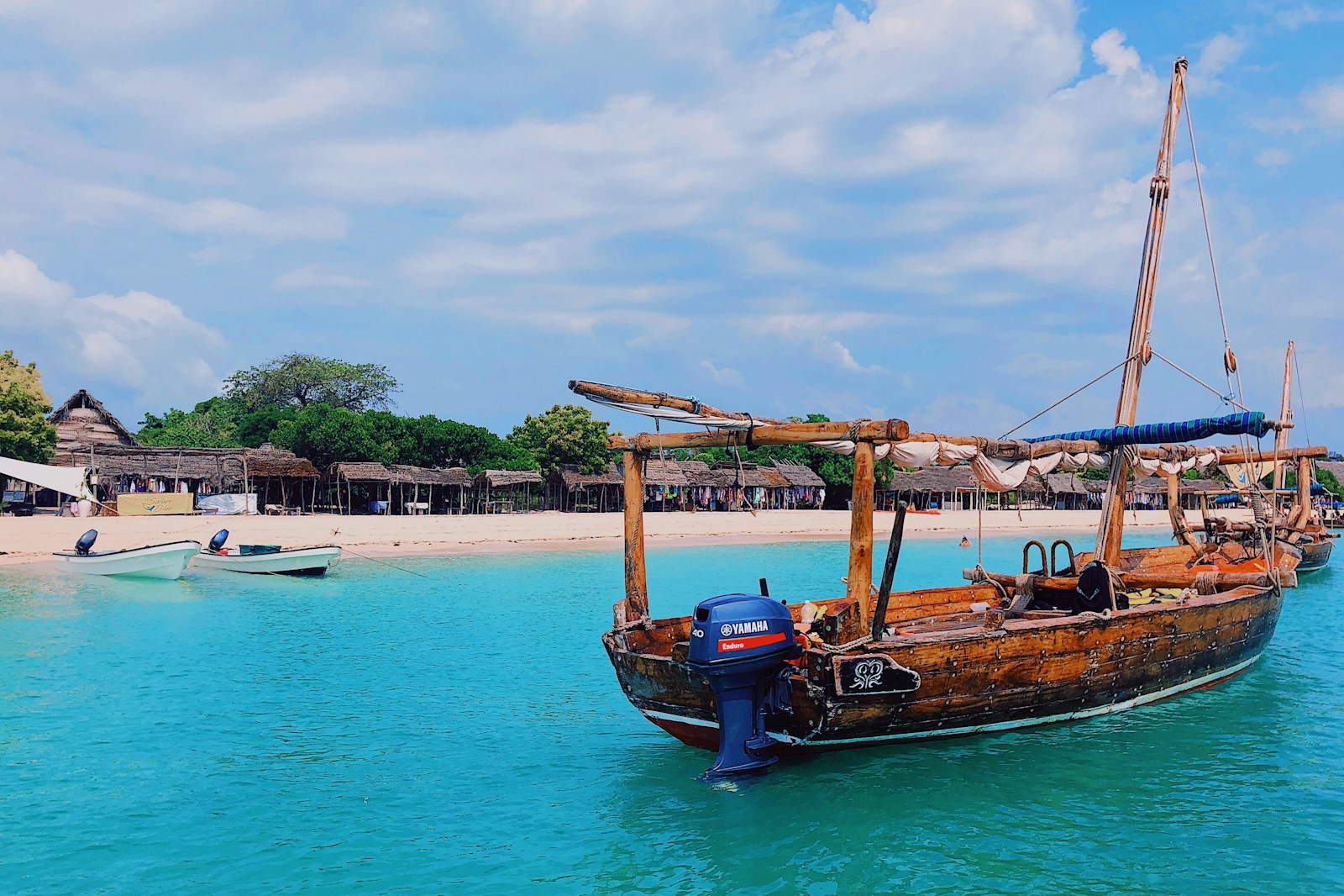 Traditional dhow on the Zanzibar coast