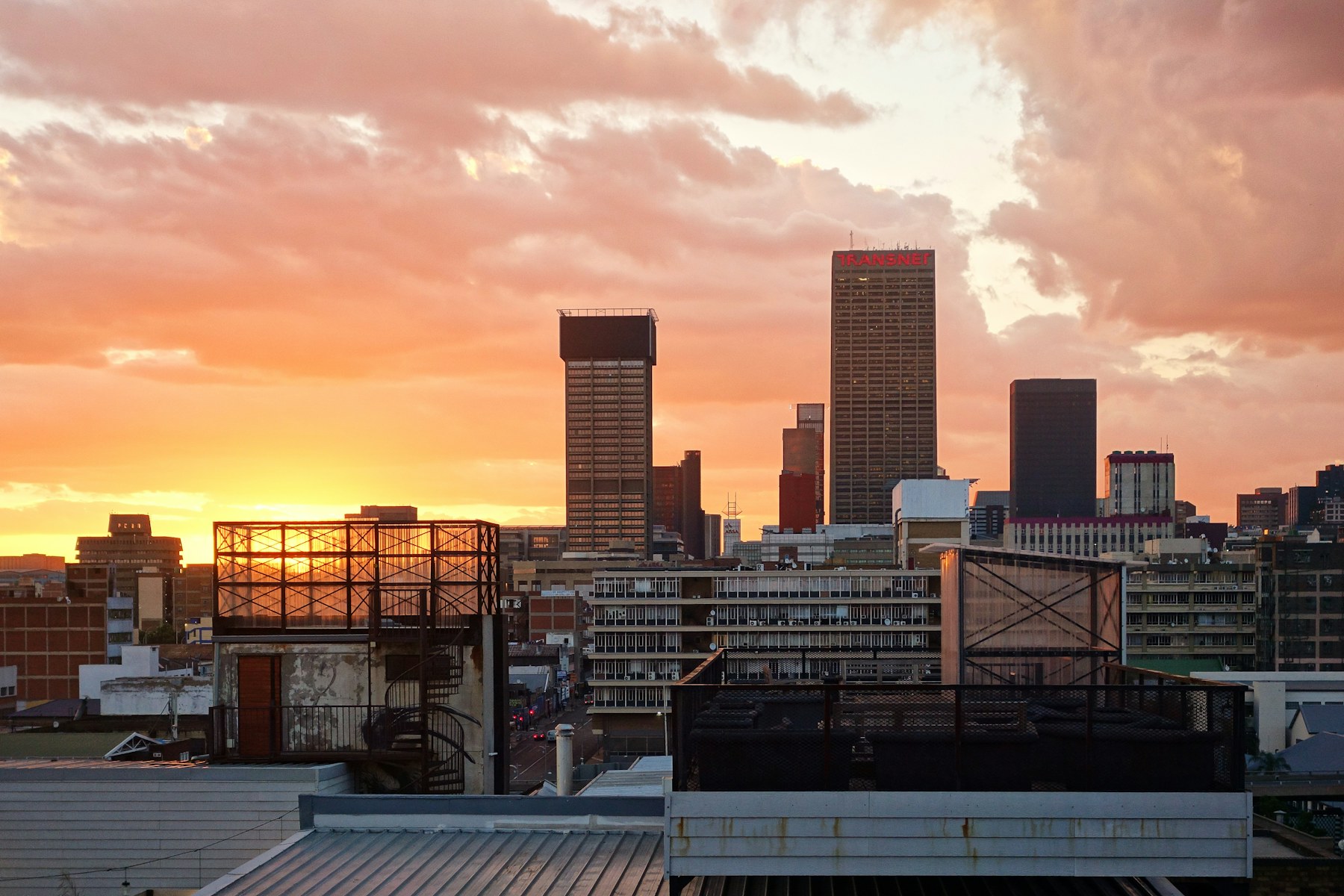 Johannesburg skyline at dawn